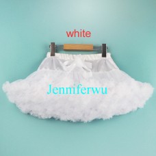 Adult /infant/girl/baby/toddler/kid Tutu Fluffy Party Skirt Soft Princess Ballet Pettiskirt Women's Dancewear white